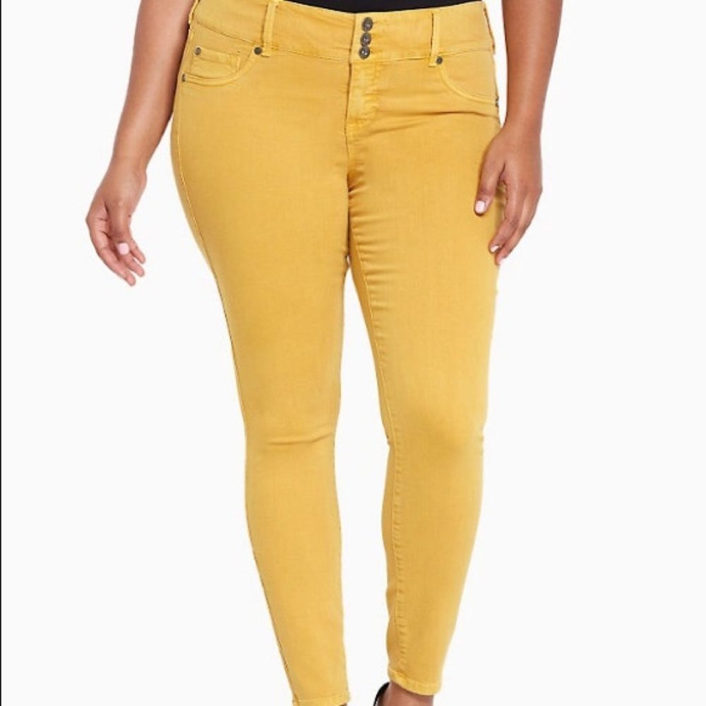 Torrid Jegging/Stretch Skinny Jeans Mustard - 16R